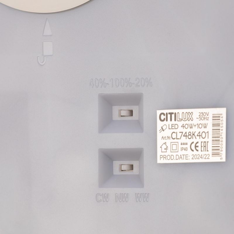 Светильник потолочный с подсветкой Citilux NORMA 50W LED 3000-4000-5500 IP40 фото 9