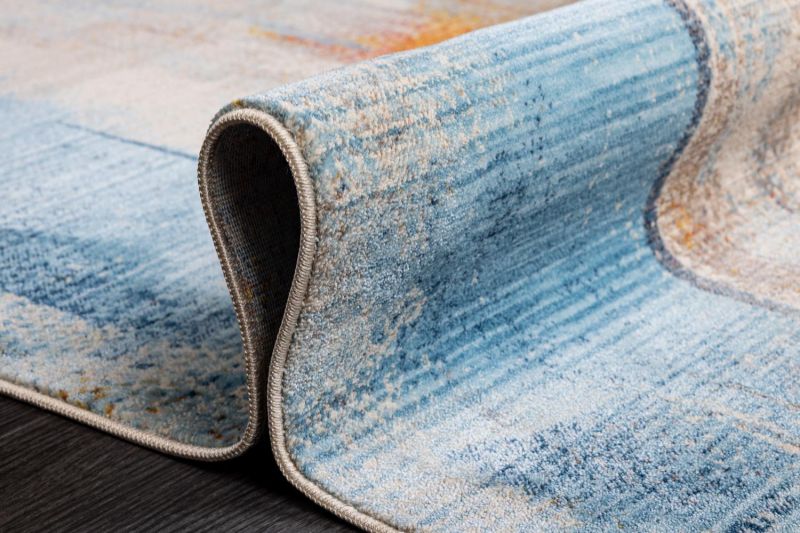 Турецкий ковер из полиэфирного шёлка Carpet «MYSTIC» 0858A-KEMIK-BLUE 120 x 180 см фото 8