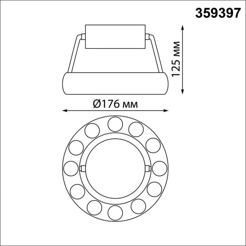 Светильник накладной светодиодный NovoTech TURN LED 12W вниз/5W вверх 1360Лм 3000K 359397 фото 3