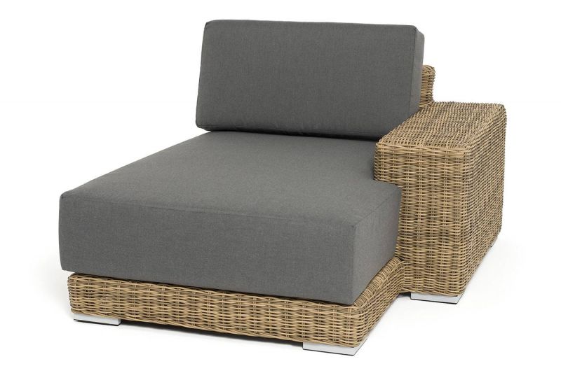 Кушетка 4SIS Капри из искусственного ротанга, соломенного цвета BD-3128331 фото 1