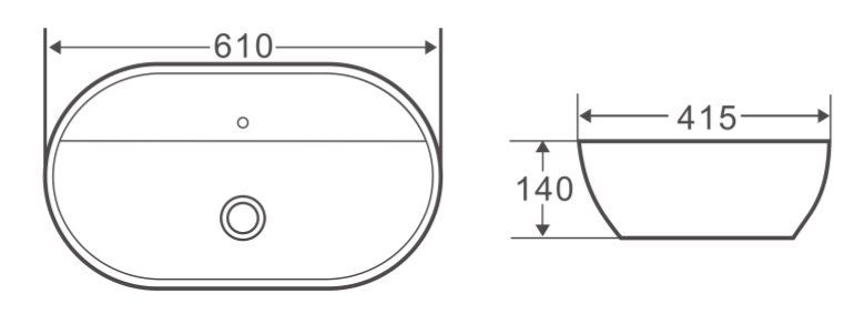 Раковина накладная керамическая BelBagno BB1346