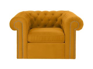 Кресло ОГОГО Обстановочка Chesterfield желтое BD-1749646