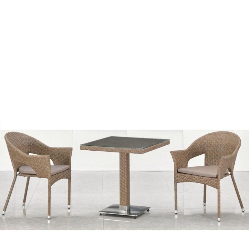 Комплект мебели (стол, 2 стула) Afina T605SWT/Y79B-W56 Light Brown (2+1) фото 2