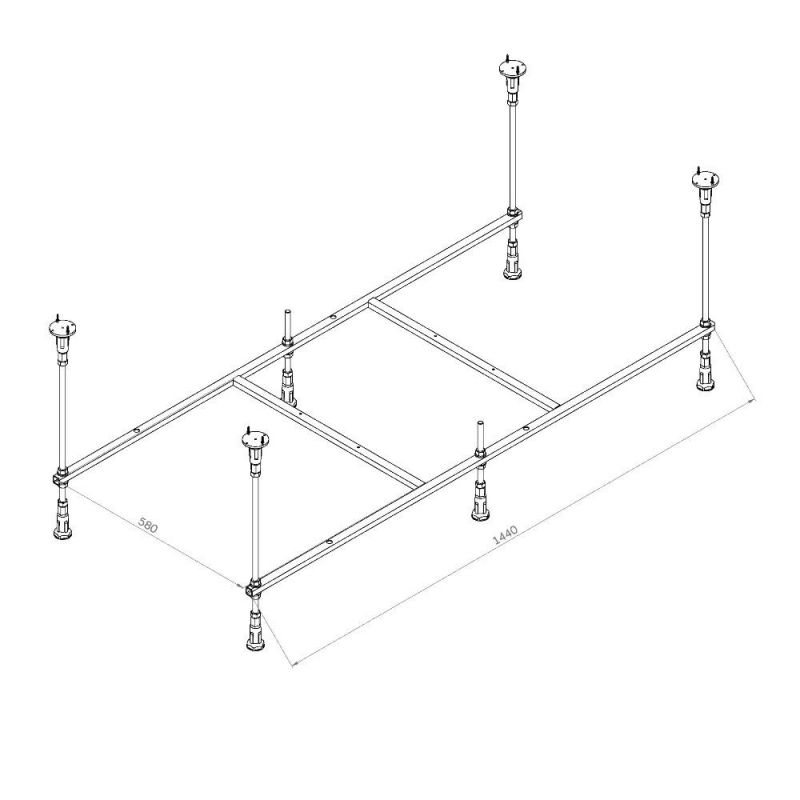 Каркас для ванн AM.PM X-Joy W94A-150-070W-R 150х70 фото 2