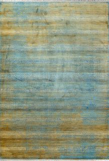 Турецкий ковер из полиэфирного шёлка Carpet «MYSTIC» 0567A-GREEN-BLUE 240 x 340 см