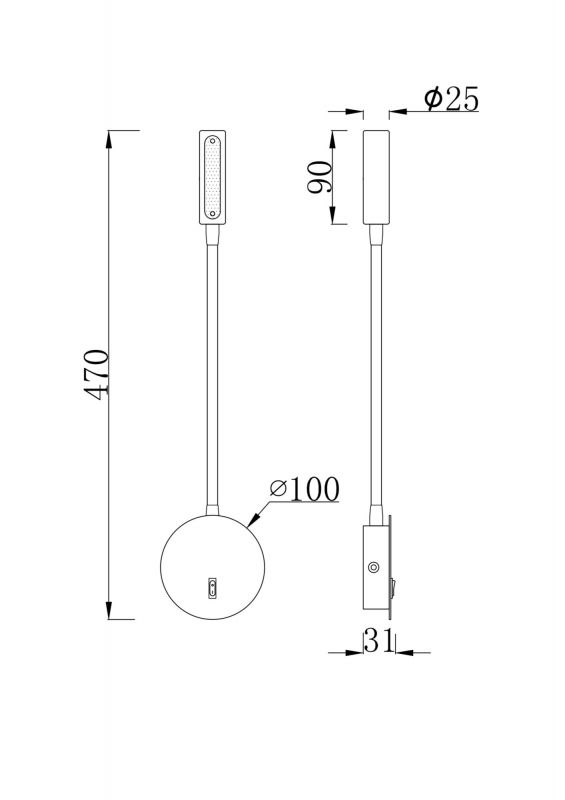 Бра Maytoni Stem C035WL-L3B3K